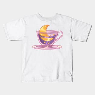 Crescent moon tea v2 Kids T-Shirt